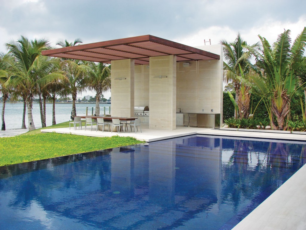 Saltwater pool, Aquatic Consultants, Rene Gonzalez Architects, Miami, Florida