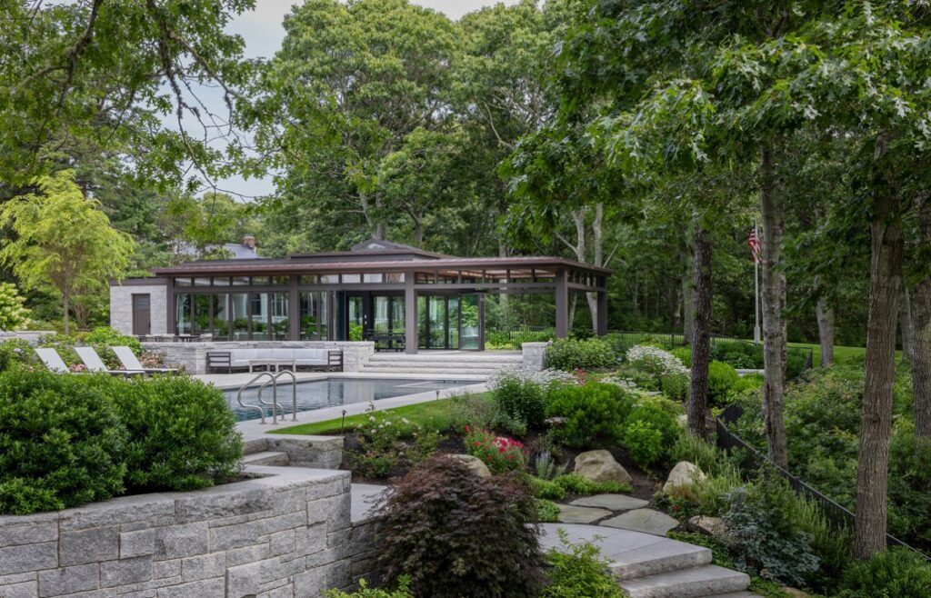 Treehouse Yoga Studio and Airy Pool House Transform a Cape Cod Estate