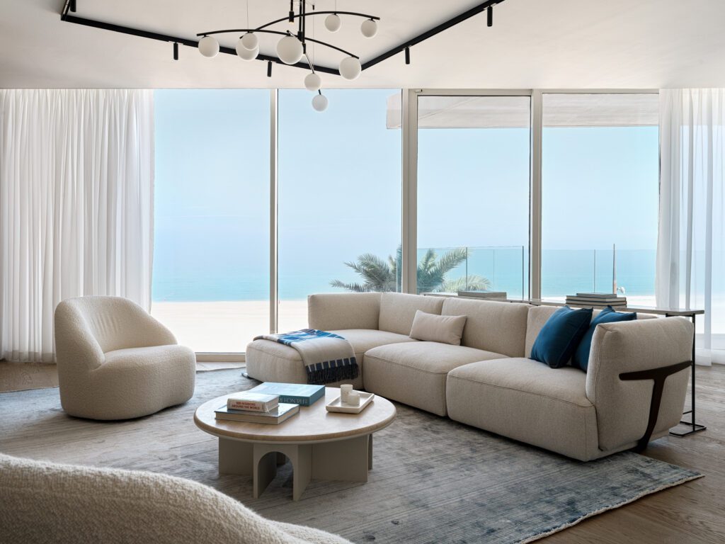 Blue Hues and Thoughtful Materials Elevate a Waterfront Apartment in Abu Dhabi